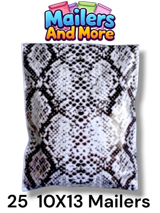 Other - 25 10X13 Poly Mailers Snake Skin Print PRICE IS FIRM
